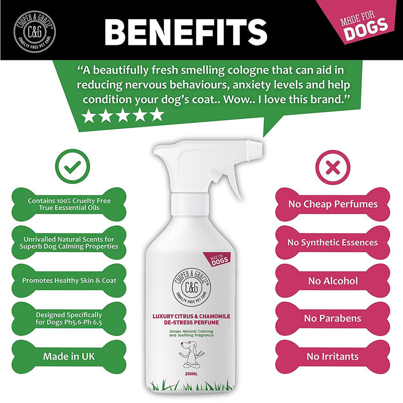 De-Stress Cologne - Best Calming Aid - Perfect For Nervous Anxious Pets