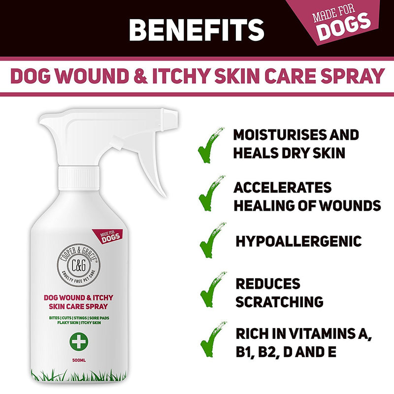 Purple Wound Spray For Dogs Best Organic Natural Disinfectant For Animal Skin Cuts And Wounds 500ml