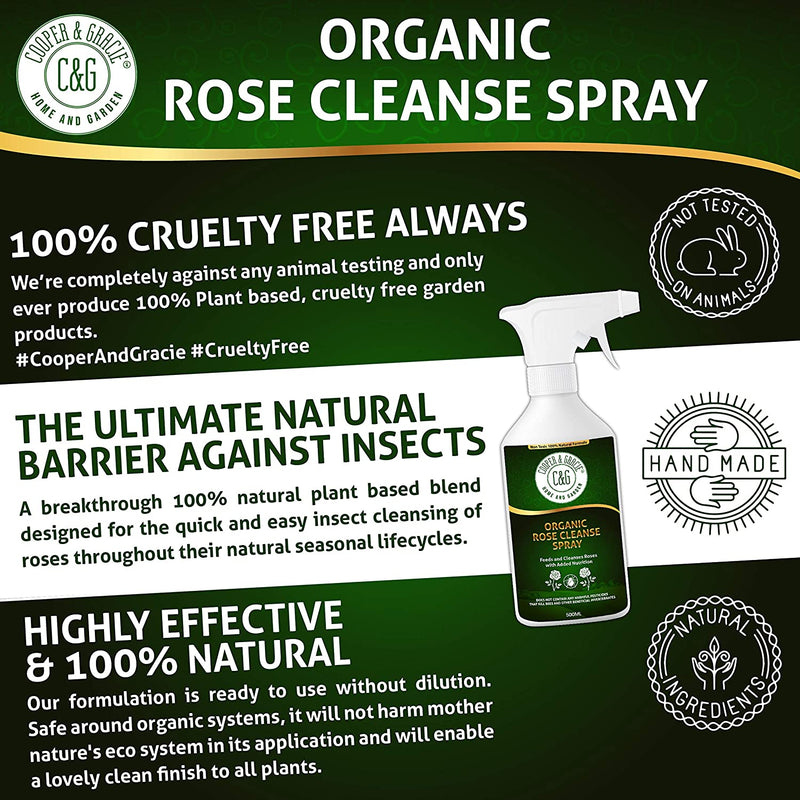 Organic Rose Cleanse Spray 500ML Quick Rose Insect Cleansing