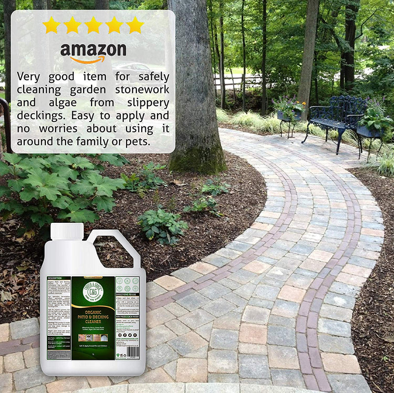 Organic Patio & Decking Cleaner 1L | Non Toxic 100% Plant Derived Formula