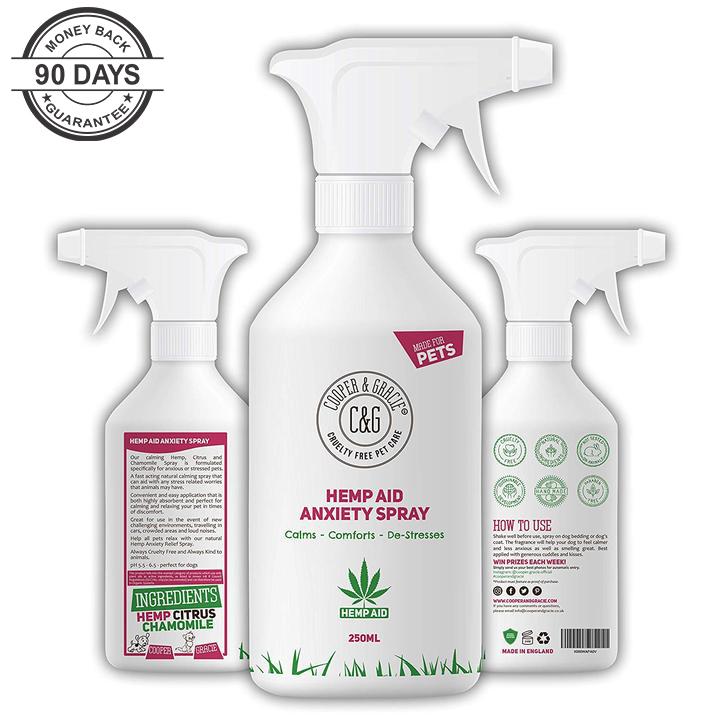 Hemp Anxiety Pet Spray | Reduces stress & helps aid behaviour | Great for travel 250ml