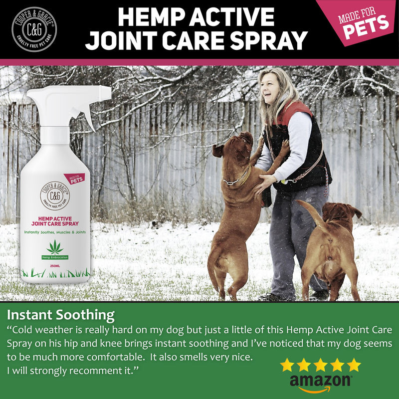 Hemp Active Joint Care Spray | Instantly soothes muscles & joints | Great for active pets 250ml