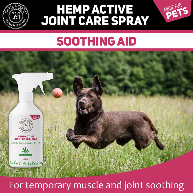 Hemp Active Joint Care Spray | Instantly soothes muscles & joints | Great for active pets 250ml