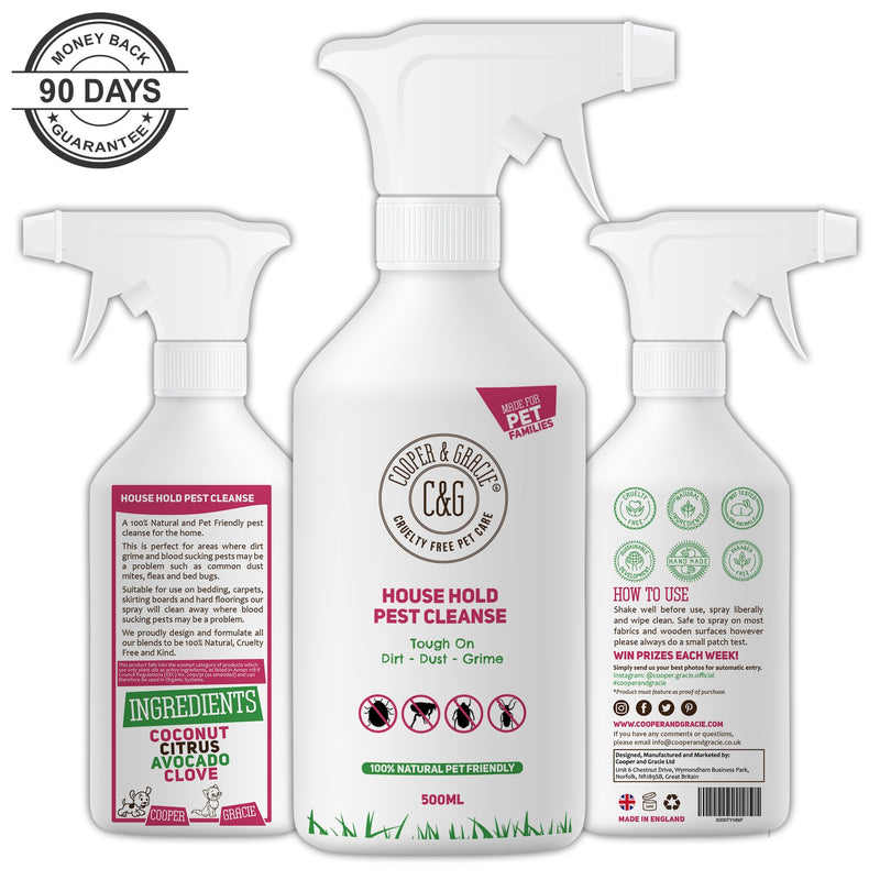 House Hold Pest Cleanse | Protection against Fleas, Ticks & Bed Bugs 500ML