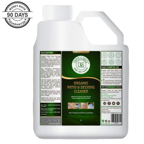 Organic Patio & Decking Cleaner 1L | Non Toxic 100% Plant Derived Formula